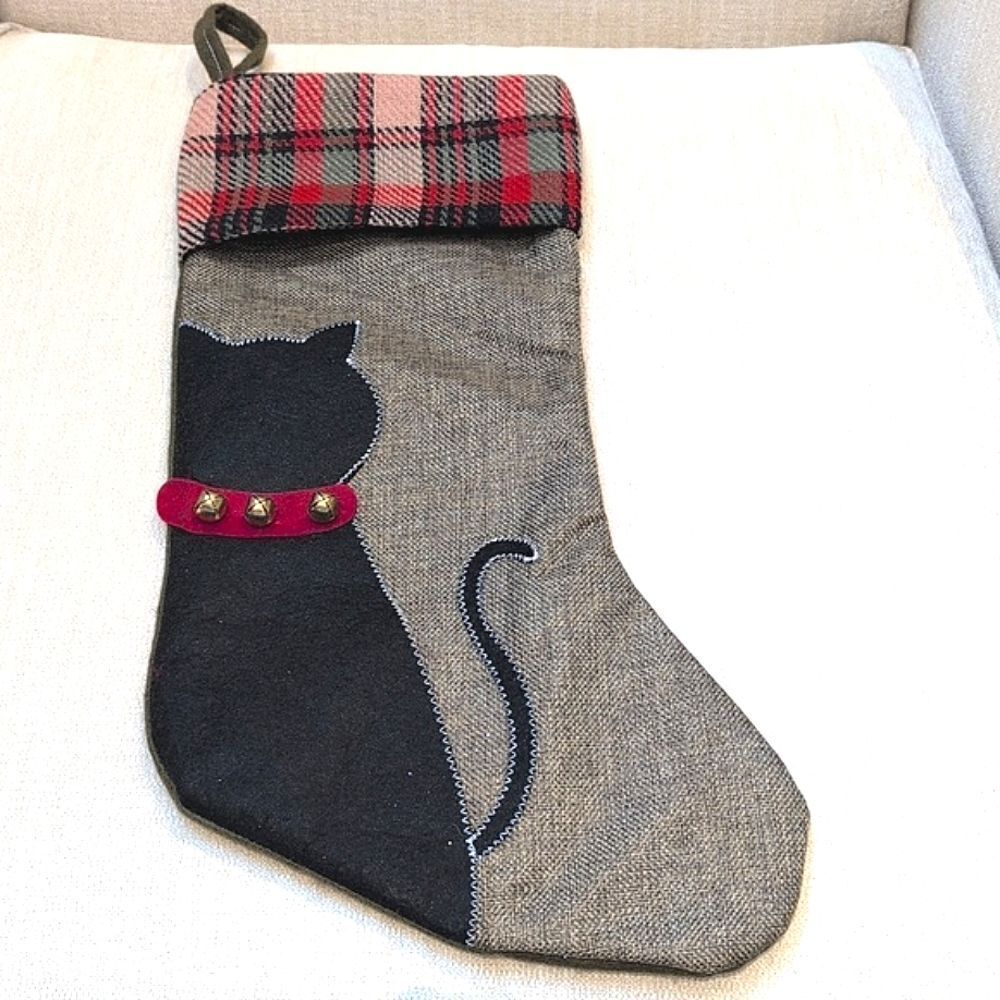 Giftcraft Cat Christmas Stocking NWT